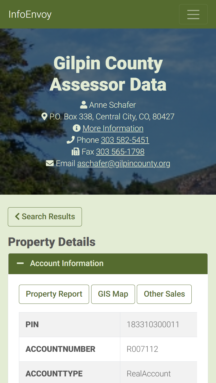 Property details (mobile view)